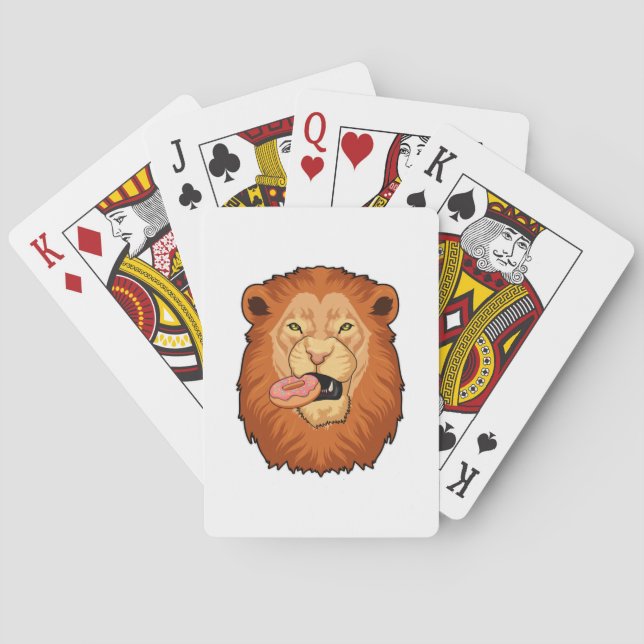 Lion with Doughnut Playing Cards (Back)
