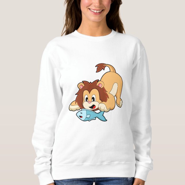 Lion with Fish Sweatshirt (Front)