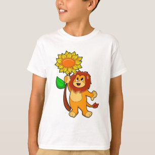 Lion with Flower Sunflower T-Shirt