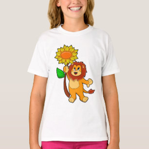 Lion with Flower Sunflower T-Shirt