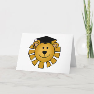 Lion with Graduation Cap Tshirts and Gifts Card