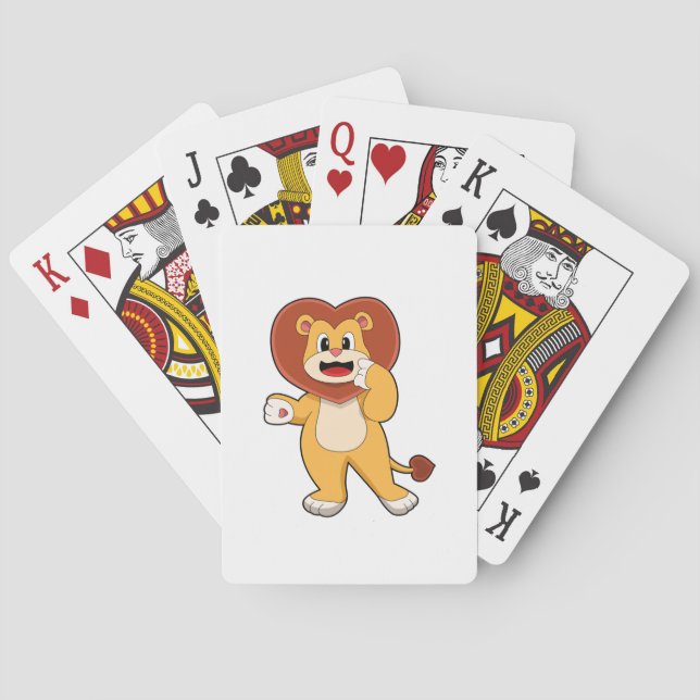 Lion with Heart Playing Cards (Back)