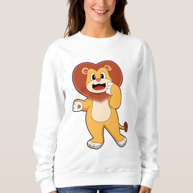 Lion with Heart Sweatshirt (Front)