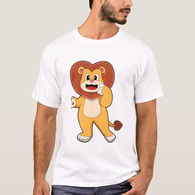 Lion with Heart T-Shirt (Front)