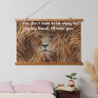 Lion With Long Hair Hanging Tapestry