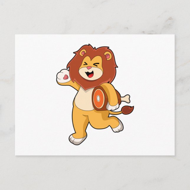 Lion with Meat Postcard (Front)
