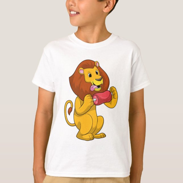 Lion with Meat T-Shirt (Front)