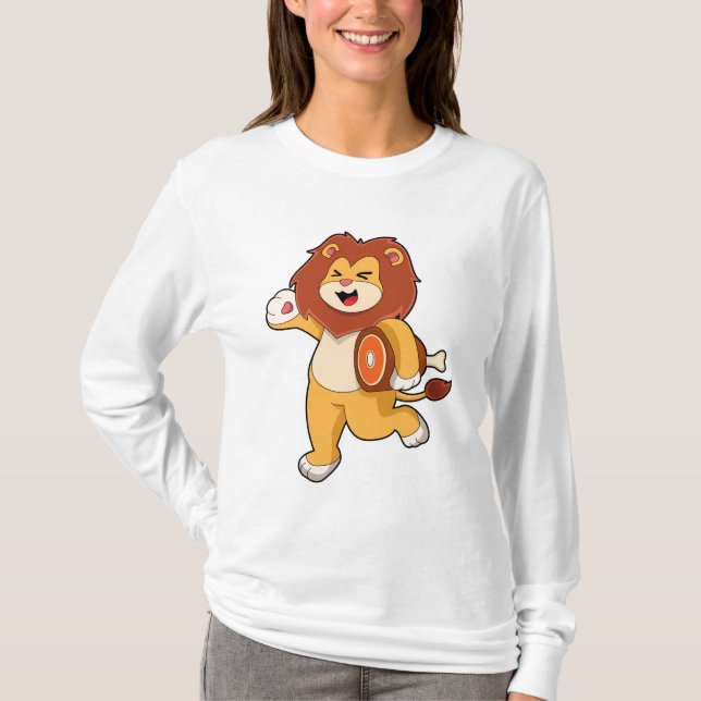 Lion with Meat T-Shirt (Front)