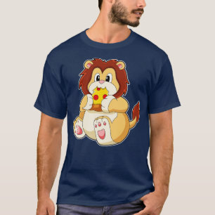 Lion with Piece of Salami Pizza T-Shirt