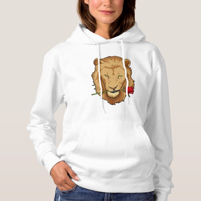 Lion with Rose Hoodie (Front)