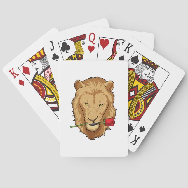 Lion with Rose Playing Cards (Back)