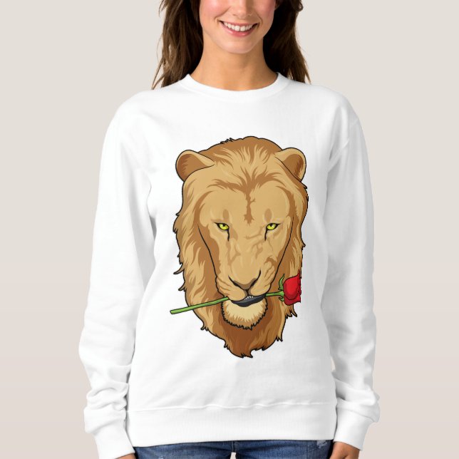 Lion with Rose Sweatshirt (Front)