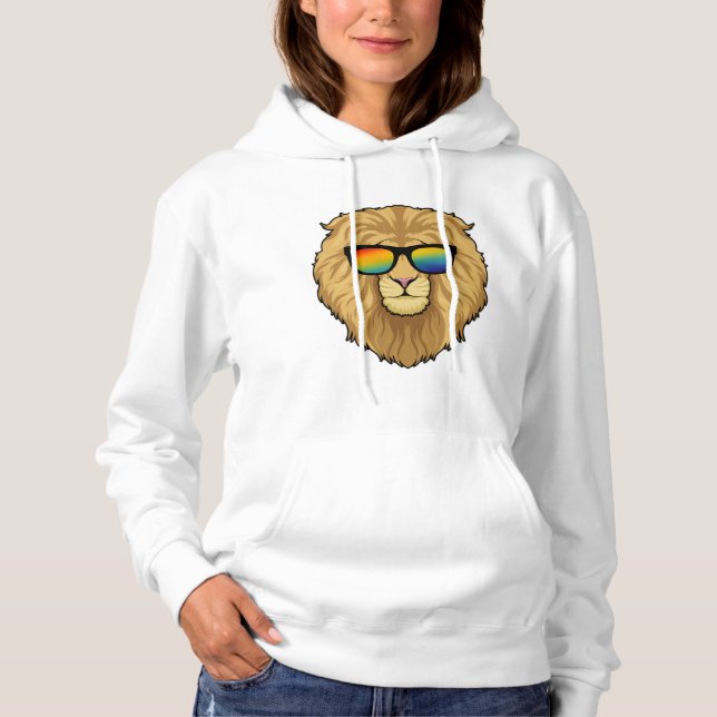 Lion with Sunglasses Hoodie (Front)