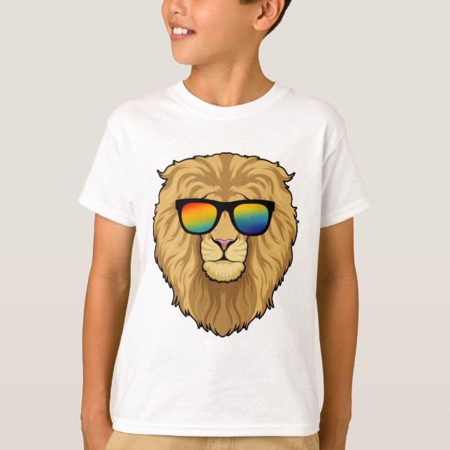 Lion with Sunglasses T-Shirt (Front)
