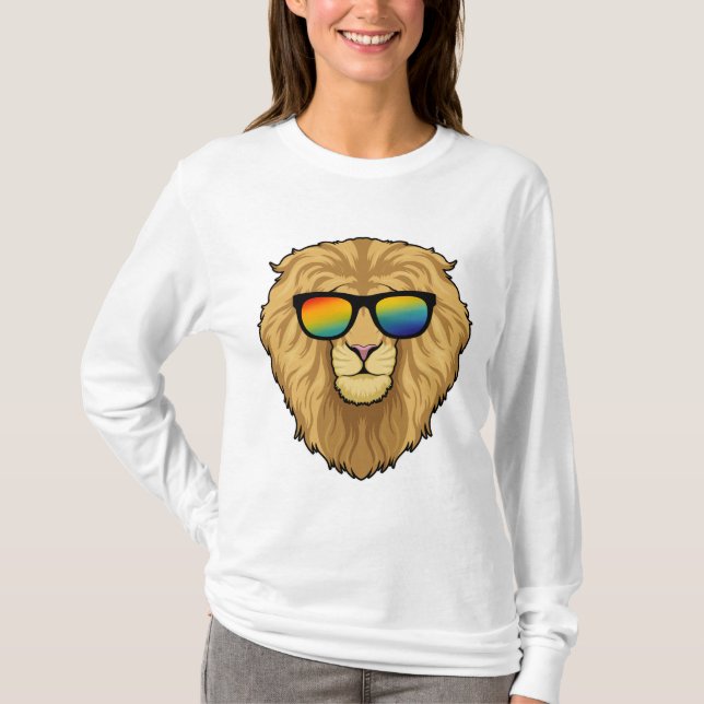 Lion with Sunglasses T-Shirt (Front)