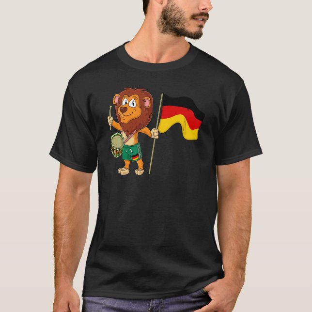 Lion with the Germany flag T-Shirt (Front)