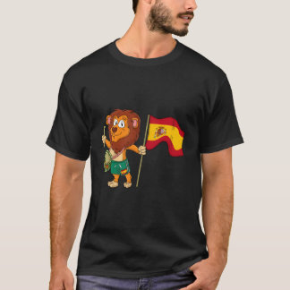 Lion With The Spain Flag T-Shirt