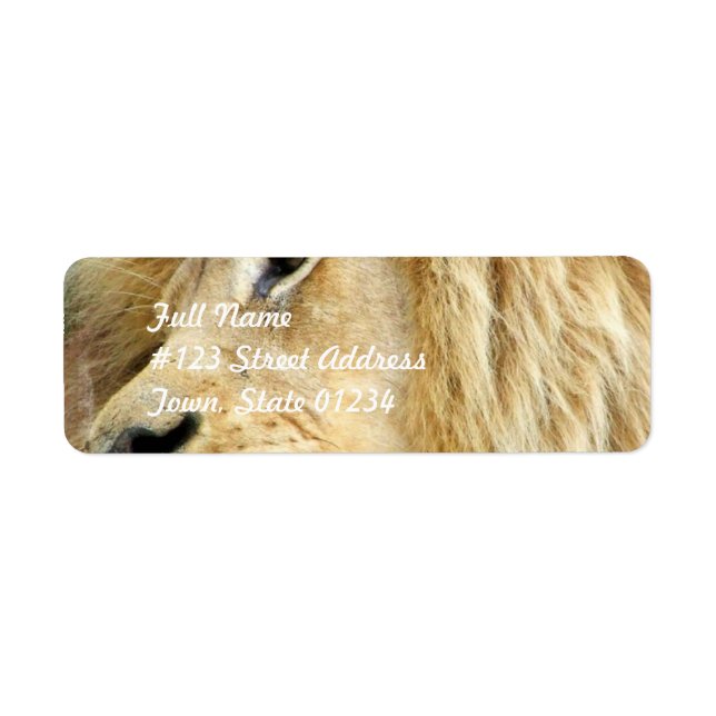 Lion with Thick Mane Mailing Labels (Front)