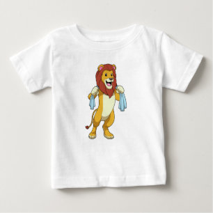 Lion with Towel for Shower Baby T-Shirt