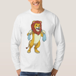 Lion with Towel for Shower T-Shirt