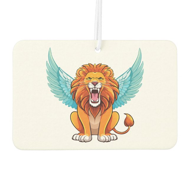 Lion with wings car air freshener (Back)