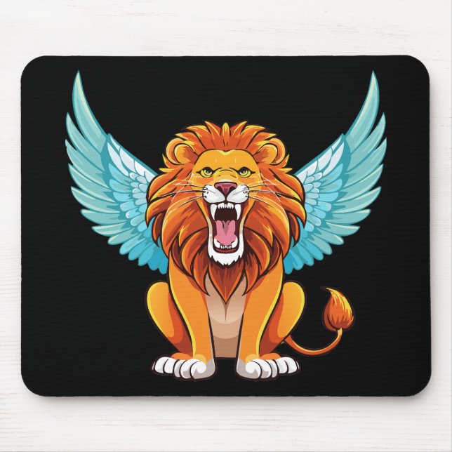 Lion with wings mouse pad (Front)