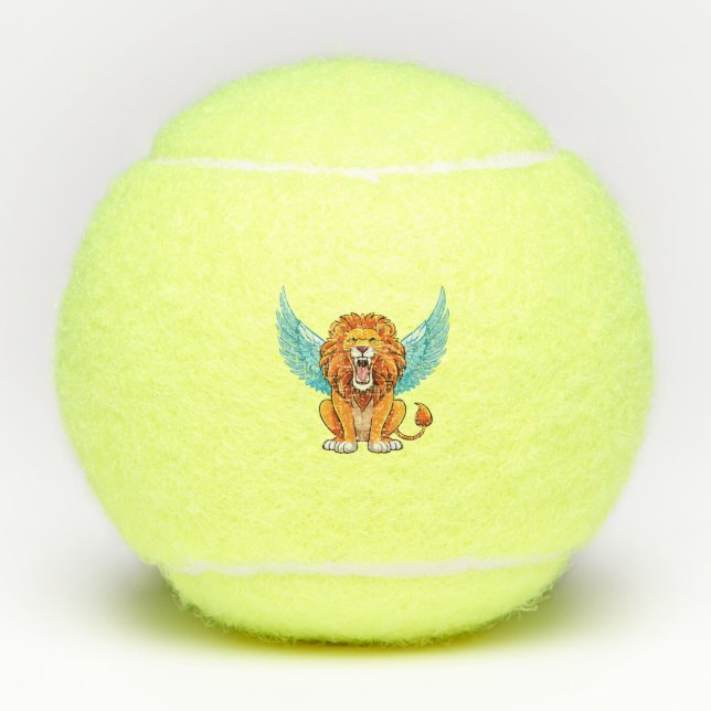 Lion with wings tennis balls (Front)