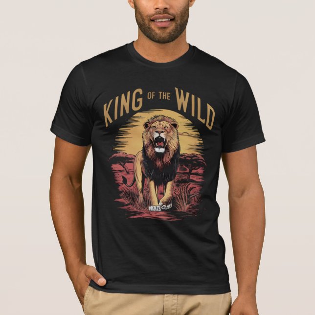 Lion With Words: King of the Wild T-Shirt (Front)