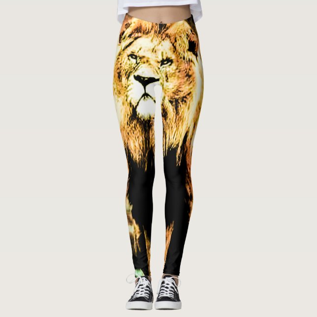Lion women Leggings (Animal Lover) (Front)