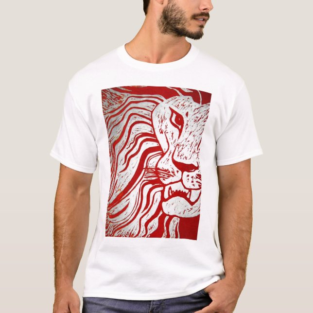 Lion Woodcut T-Shirt (Front)