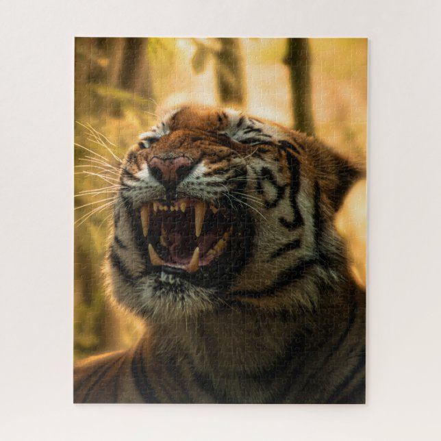 Lion Yawning Majestic King of the Jungle  Jigsaw Puzzle (Vertical)