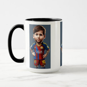 Lionel Messi cute baby cartoon realist mug