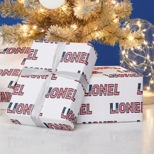 Lionel Vorname Name USA US Geschenkpapier Papier Wrapping Paper
