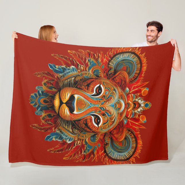 Lioness 01 fleece blanket (In Situ)