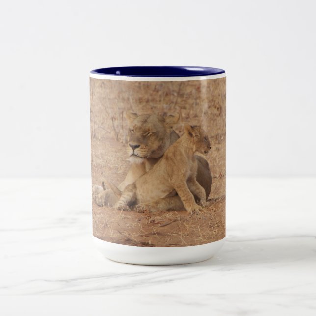 Lioness and Lion Cub Mug (Center)