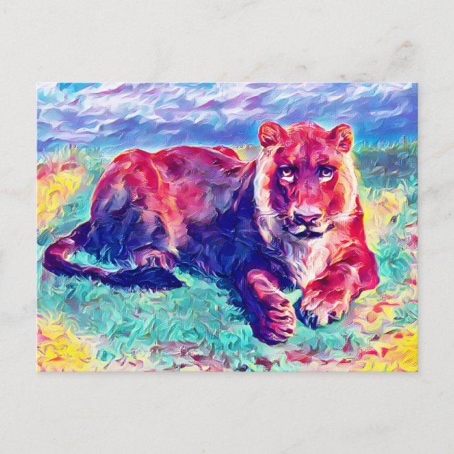 Lioness at Rest  Postcard (Front)