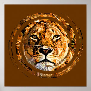 LIONESS FACE Poster