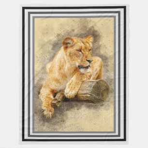Lioness Fleece Blanket