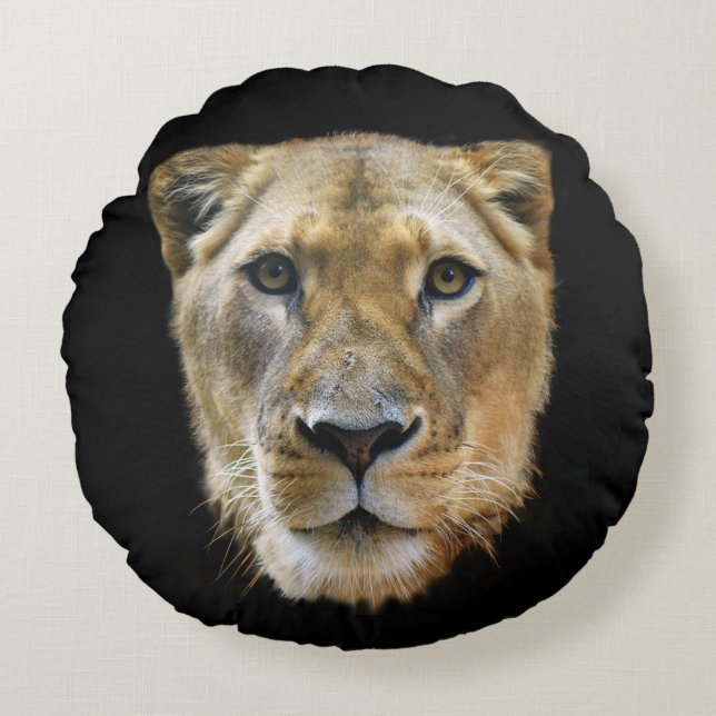 Lioness from Africa Round Cushion (Front)