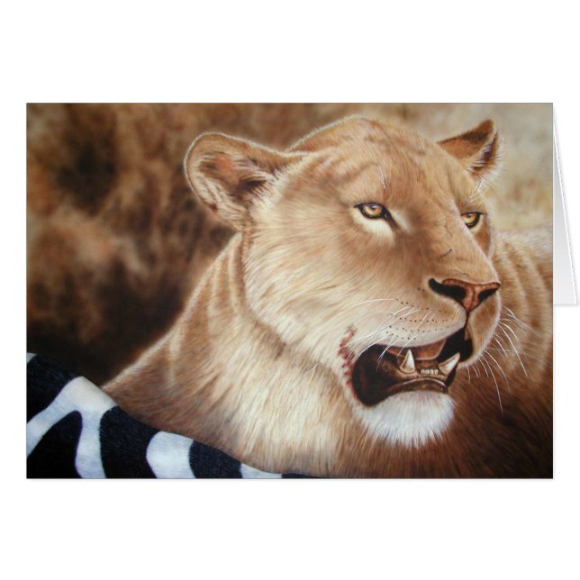 Lioness on her Kill (Front Horizontal)