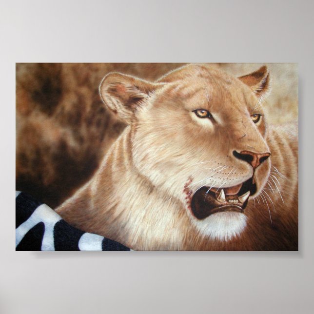 Lioness on her Kill Poster (Front)