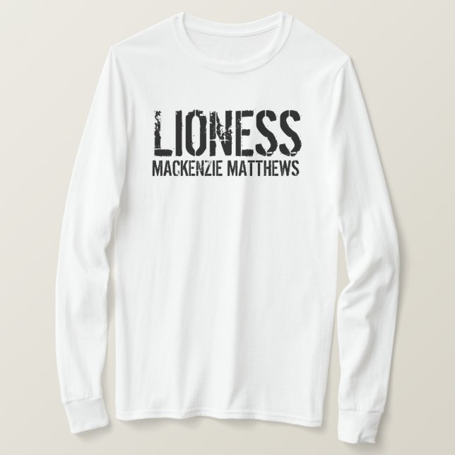 Lioness Personalised Women’s Long Sleeve T-Shirt (Design Front)