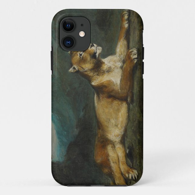 Lioness reclining, c.1855 (oil on panel) Case-Mate iPhone case (Back)