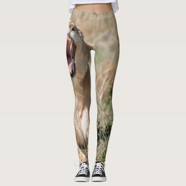 Lioness Roaring Leggings (Front)