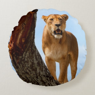 Lioness Round Cushion