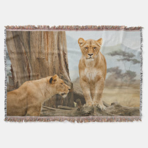 Lioness Rules Throw Blanket