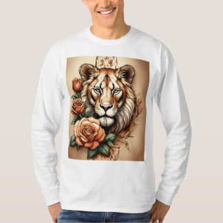 Lioness Shoulder Tattoo Sketch t-shirt design 