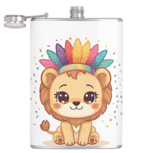 Lioness [Theme] Women's T-Shirt Design Brazil Gift Hip Flask