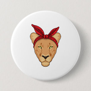 Lioness with Bandanna 7.5 Cm Round Badge
