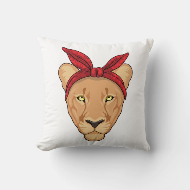 Lioness with Bandanna Cushion (Front)